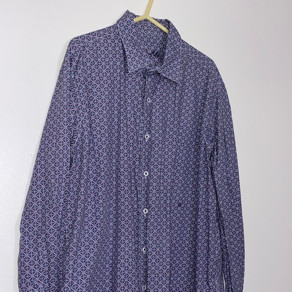 Tasso Elba Men’s Dress Shirt 16-16.5 Neck (Large) 100% cotton
